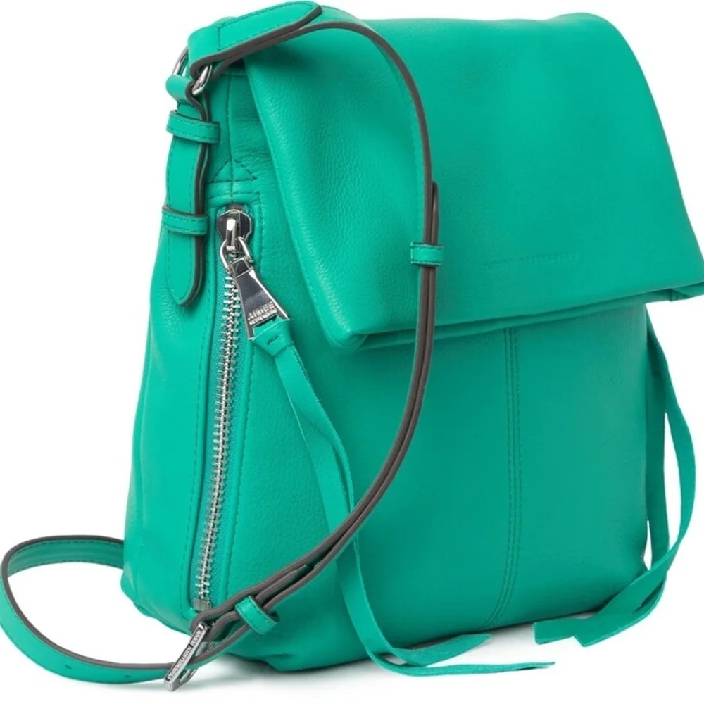 Aimee Kestenberg Teal Green Bali Leather Crossbody Bag with Adjustable Strap - Picture 1 of 17